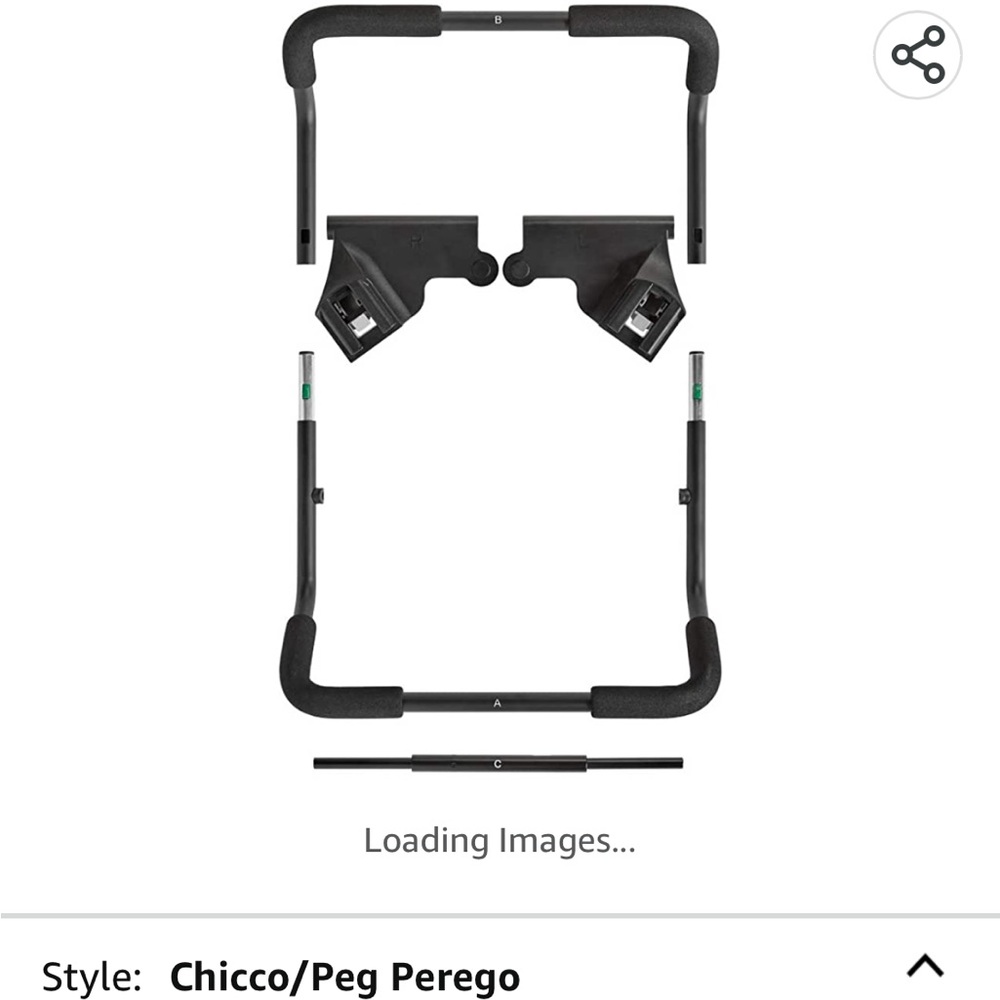 Car Seat Adapter - Baby Jogger City Mini 2/City Mini GT2 Chicco and Peg Perrigo